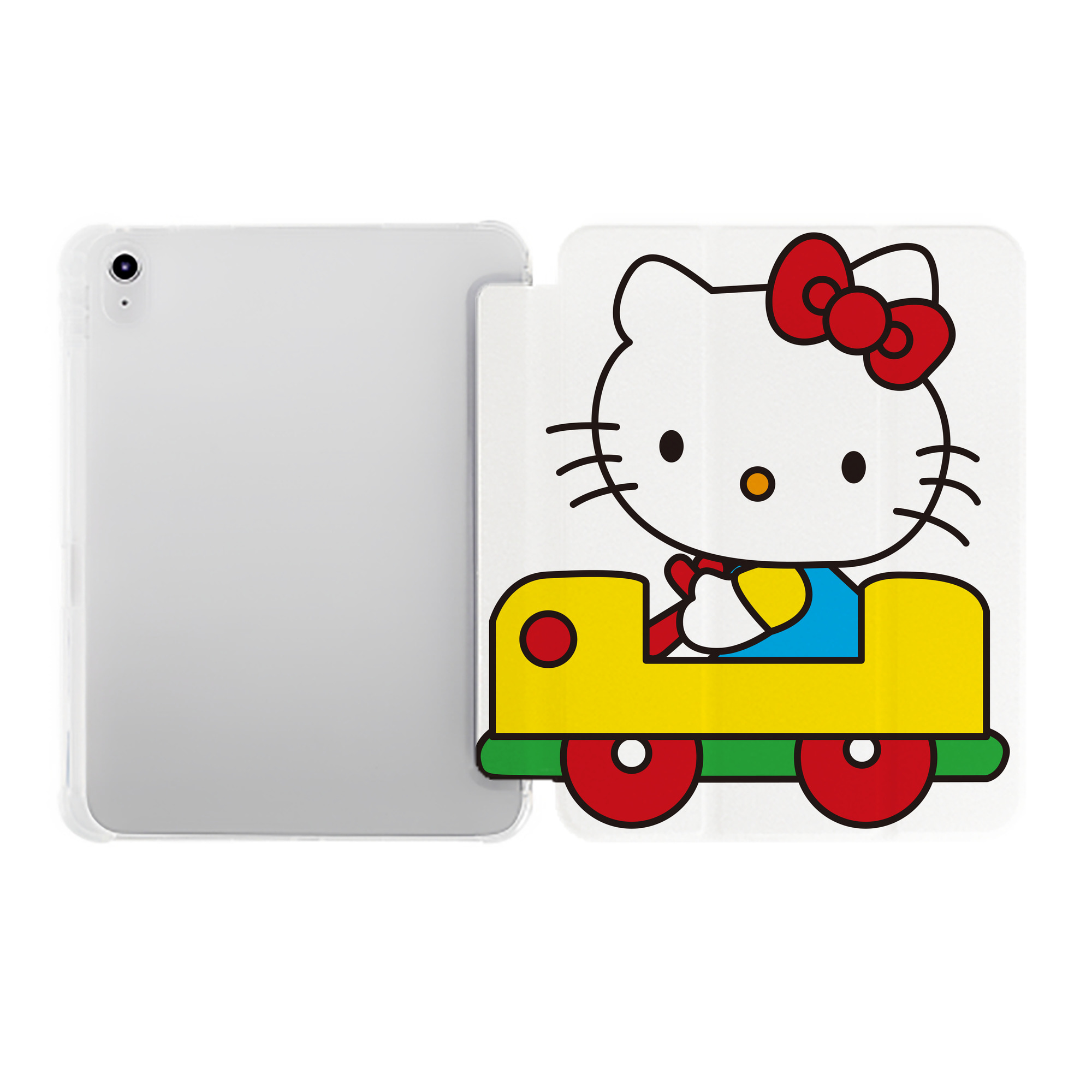 （画像用） Hello Kitty ハローキティ IPad ケース ペン収納付き 三つ折りスタンド PUレザー×シリコン 対応機種9.5/10.5/10.9インチ